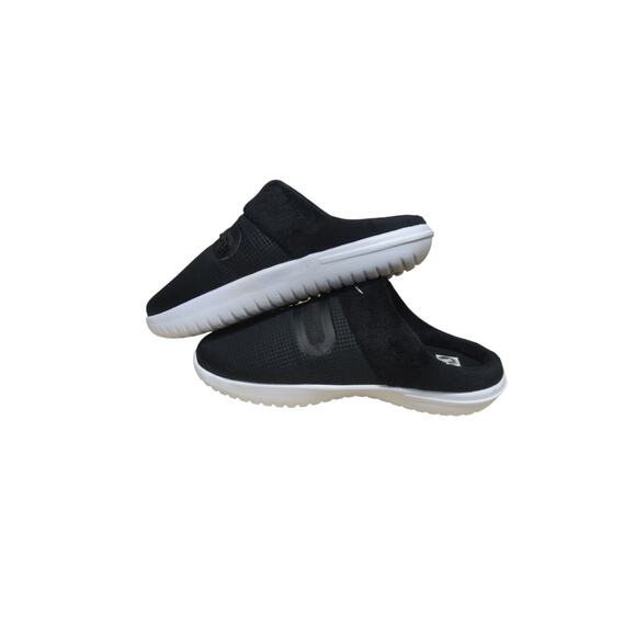 Nike Burrow Slippers Black White Comfy Women's Size 5 Zipper Pocket - Picture 5 of 6